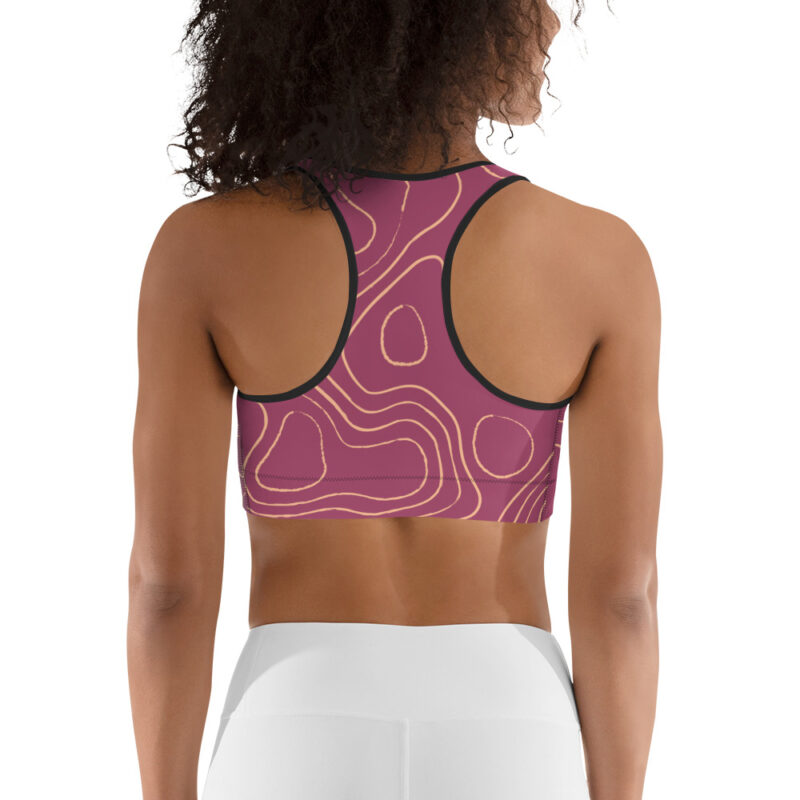 Contour Map Purple Sports bra - Image 4