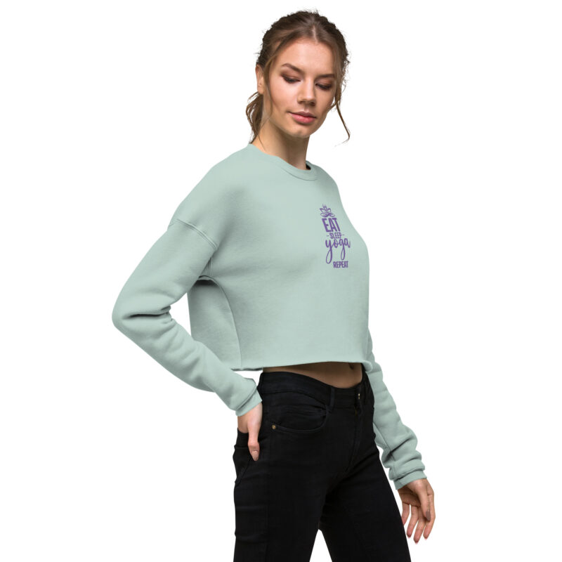 Eat Sleep Yoga Crop Sweatshirt - Image 15