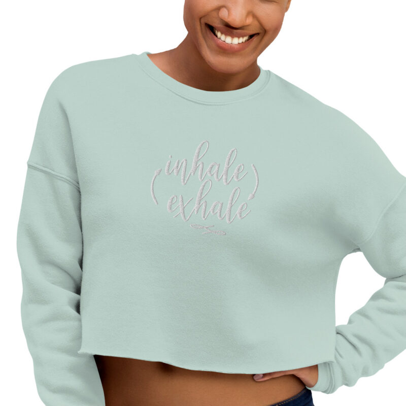 Inhale Exhale Crop Sweatshirt - Image 11