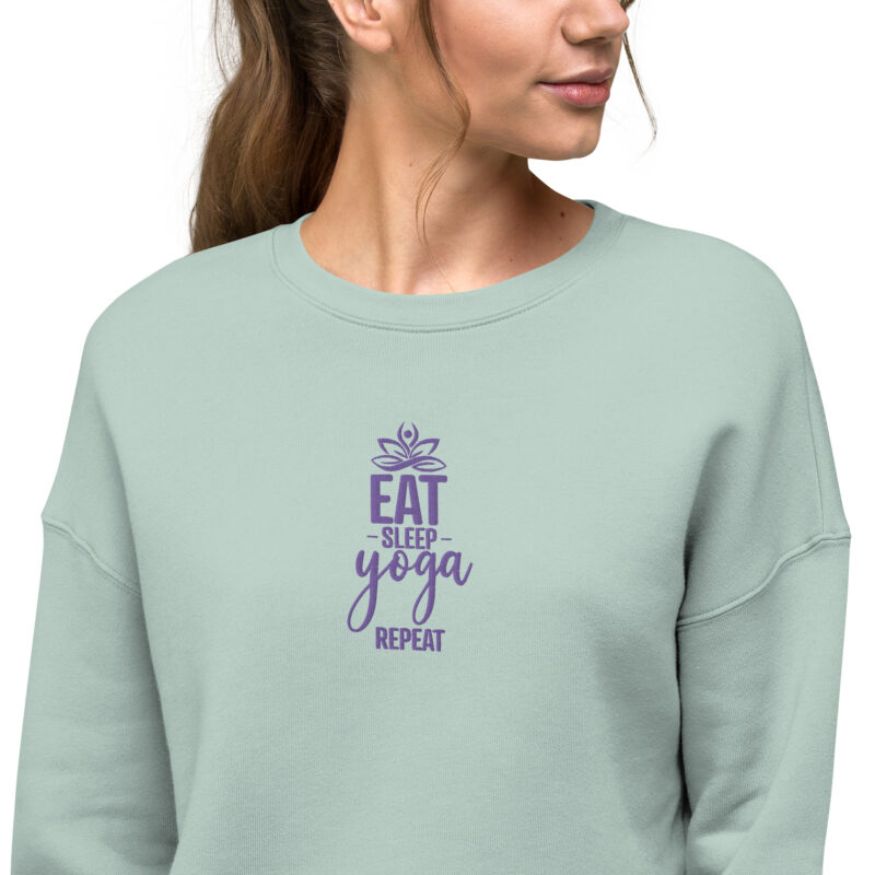 Eat Sleep Yoga Crop Sweatshirt - Image 14