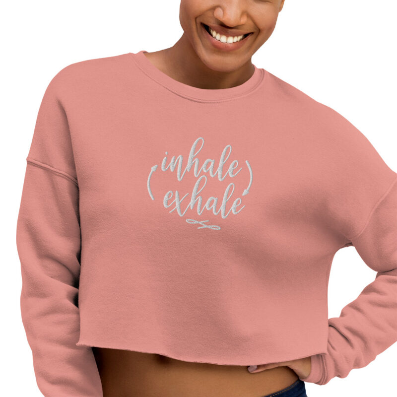 Inhale Exhale Crop Sweatshirt - Image 8