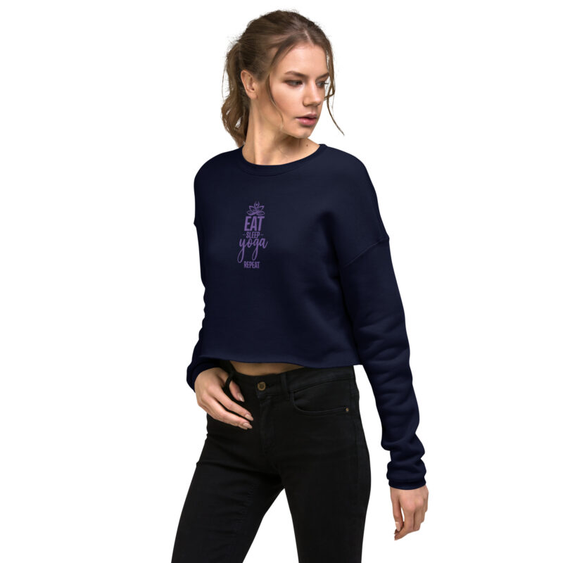 Eat Sleep Yoga Crop Sweatshirt - Image 26