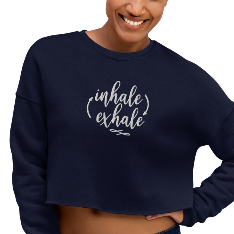 Inhale Exhale Crop Sweatshirt - Image 5