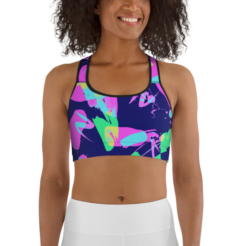 Abstract Paint Sports bra