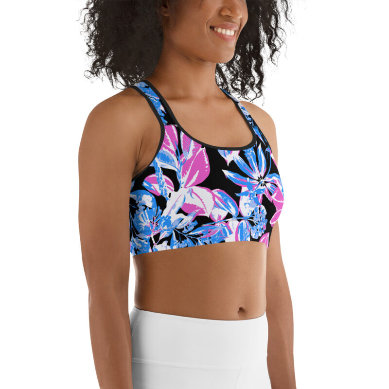 Blue Foliage Sports bra - Image 3