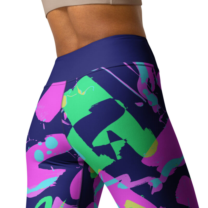 Abstract Paint Yoga Leggings - Image 4