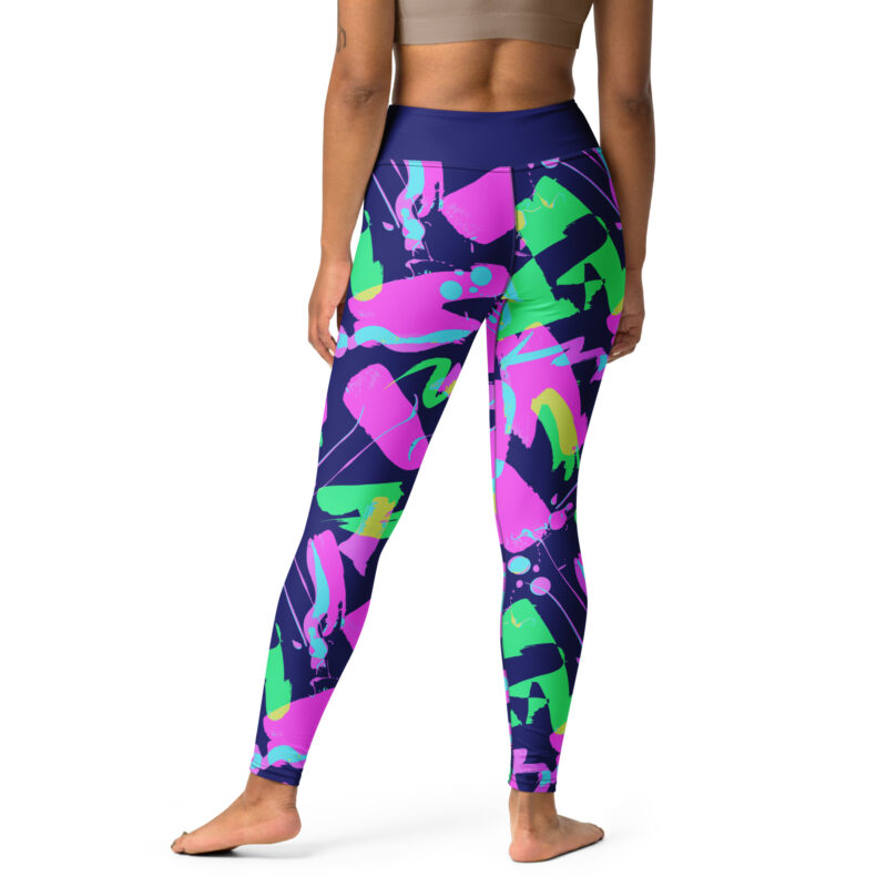 Abstract Paint Yoga Leggings - Image 3