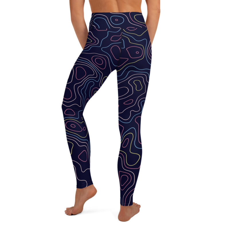 Contour Map Blue Leggings - Image 3