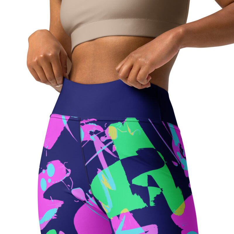 Abstract Paint Yoga Leggings - Image 5