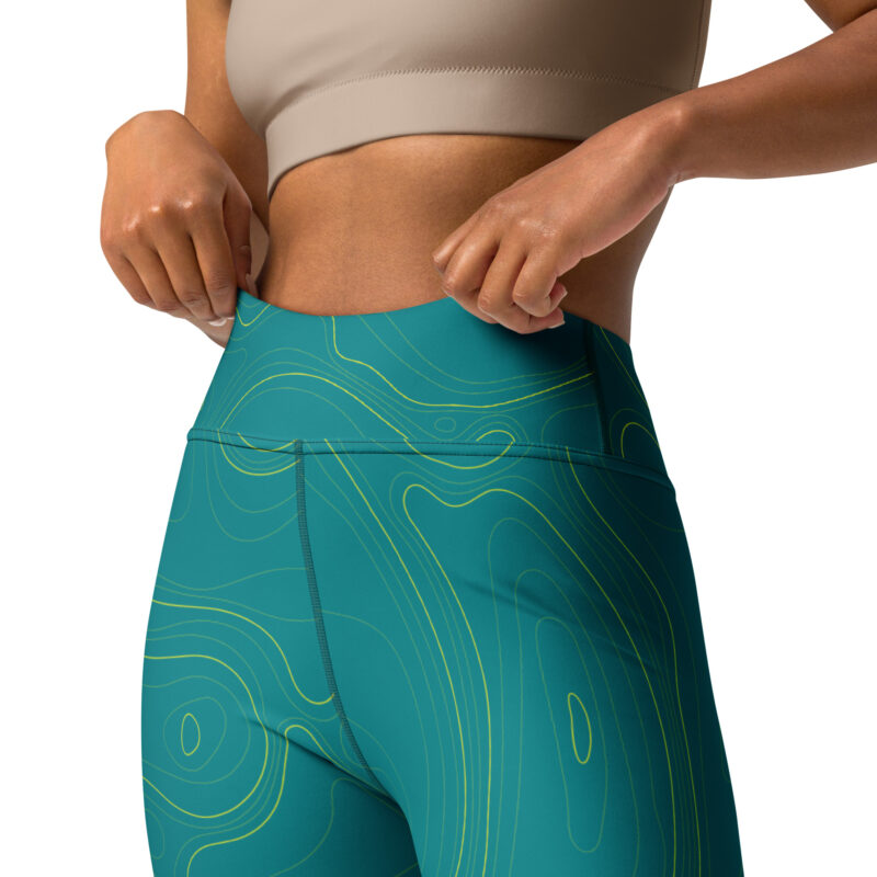 Contour Map Green Leggings - Image 2