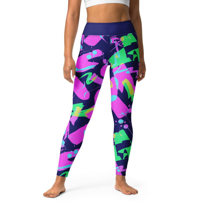 Abstract Paint Yoga Leggings