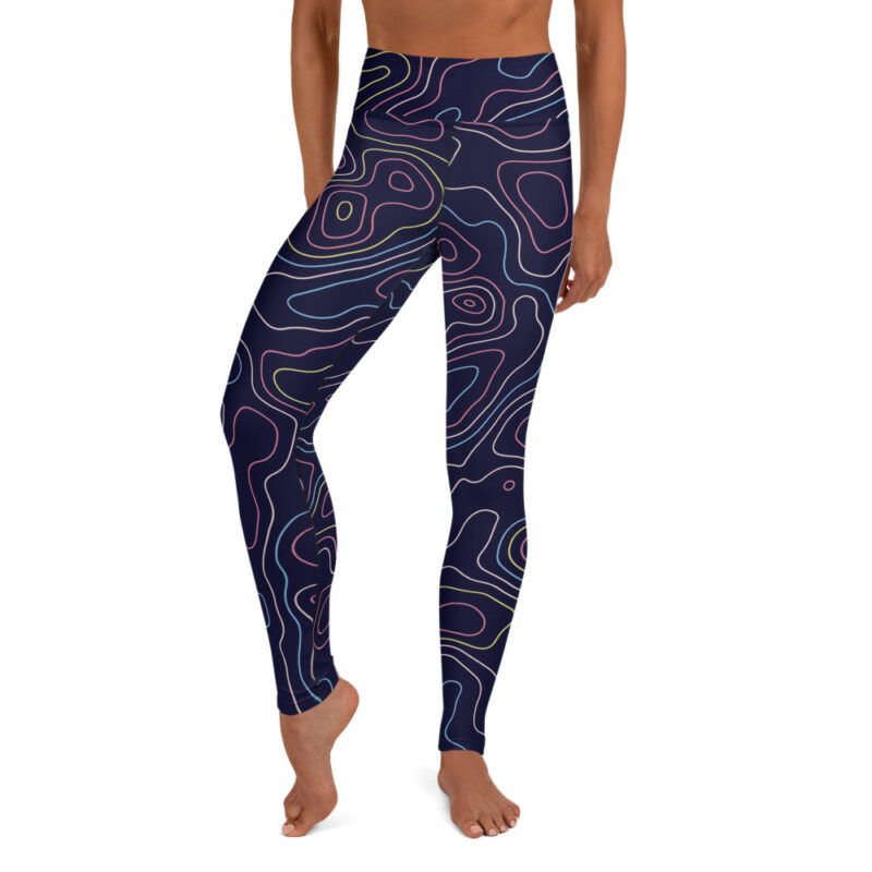 Contour Map Blue Leggings