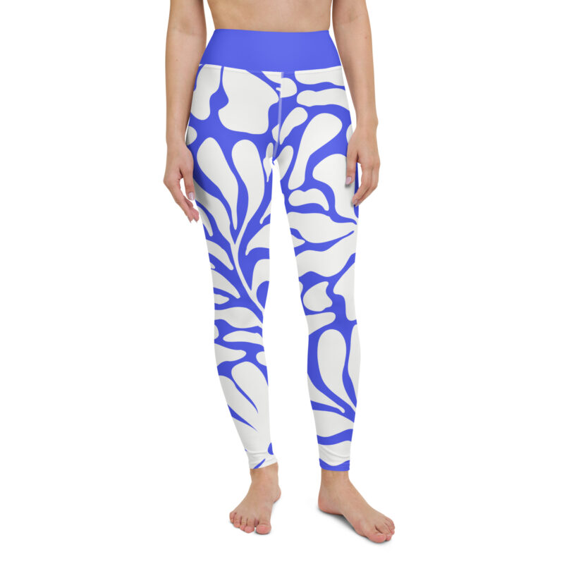 Wavy Floral Yoga Leggings