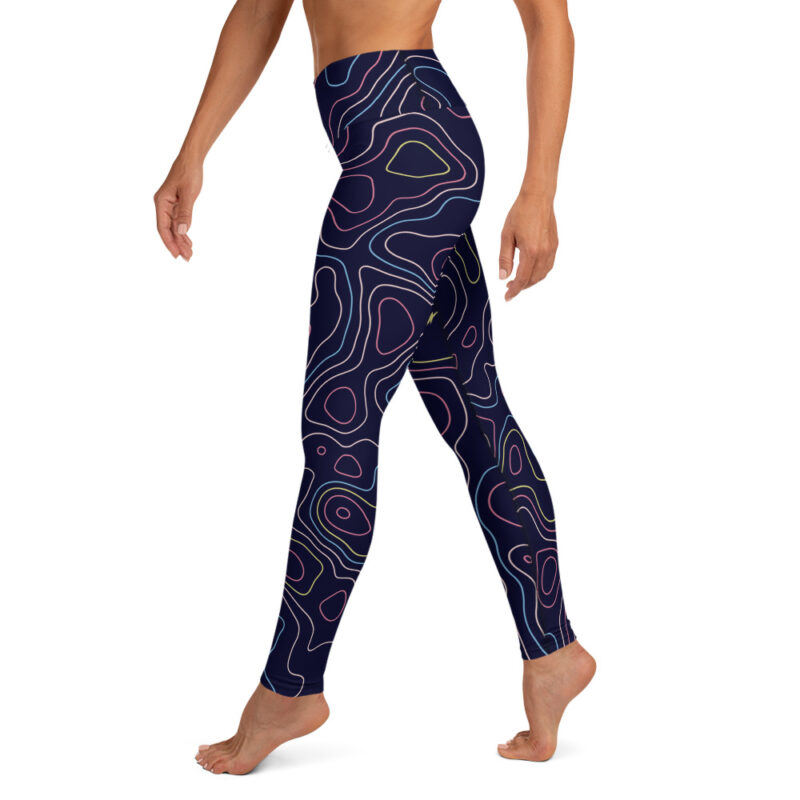 Contour Map Blue Leggings - Image 4