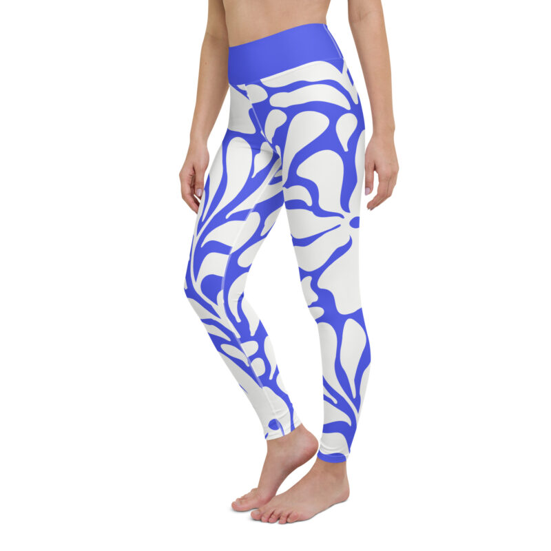 Wavy Floral Yoga Leggings - Image 5