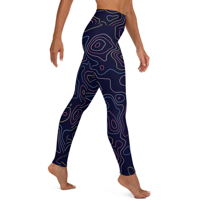 Contour Map Blue Leggings - Image 2