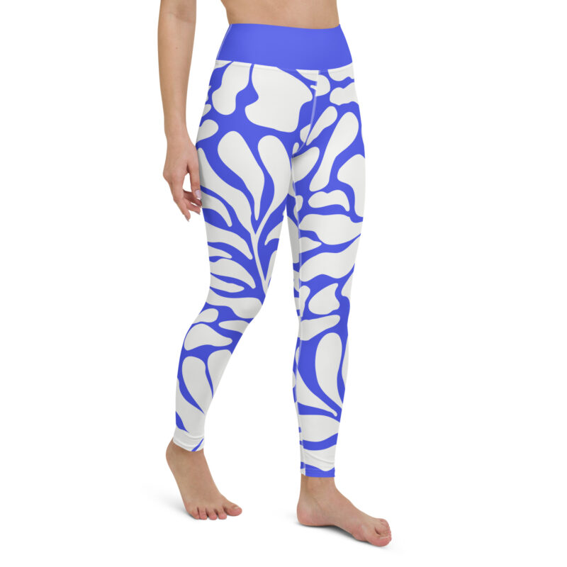 Wavy Floral Yoga Leggings - Image 2